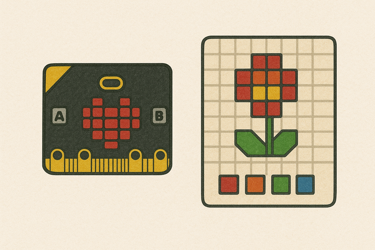 Imagem de Pixel Art com Micro:bit